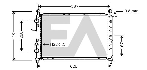 31R25039 EACLIMA Радиатор, охлаждение двигателя