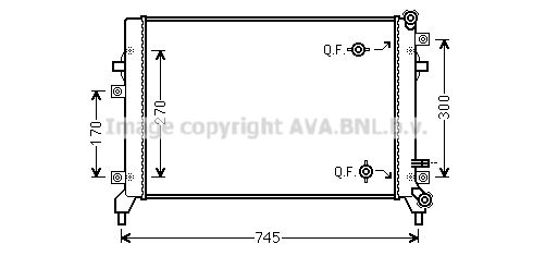 VN2295 AVA QUALITY COOLING Радиатор, охлаждение двигателя