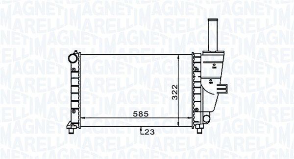 350213187100 MAGNETI MARELLI Радиатор, охлаждение двигателя