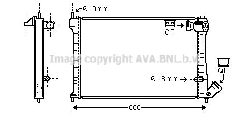 CN2101 AVA QUALITY COOLING Радиатор, охлаждение двигателя