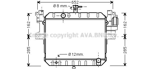 DU2040 AVA QUALITY COOLING Радиатор, охлаждение двигателя