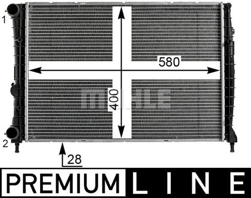 CR1984000P MAHLE Радиатор, охлаждение двигателя