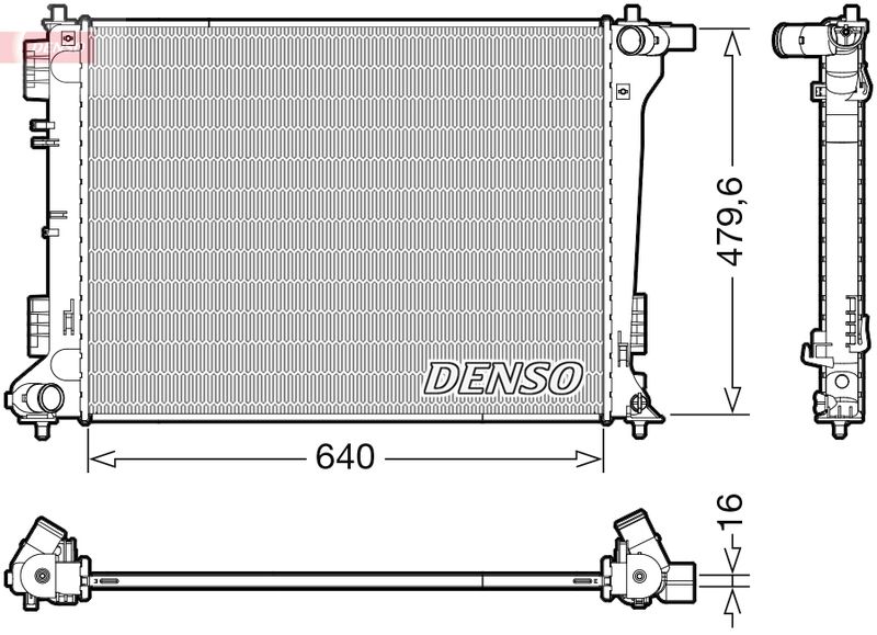 DRM41019 DENSO Радиатор, охлаждение двигателя