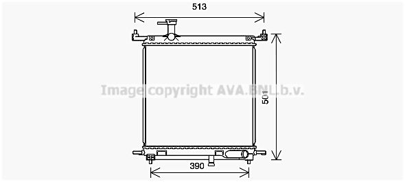 DN2435 AVA QUALITY COOLING Радиатор, охлаждение двигателя