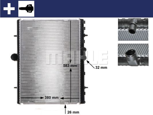 CR889000S MAHLE Радиатор, охлаждение двигателя