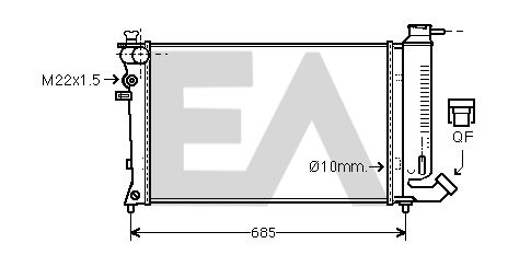 31R10070 EACLIMA Радиатор, охлаждение двигателя