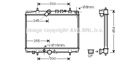 PEA2217 AVA QUALITY COOLING Радиатор, охлаждение двигателя