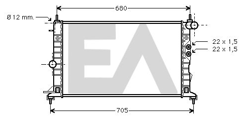 31R54177 EACLIMA Радиатор, охлаждение двигателя