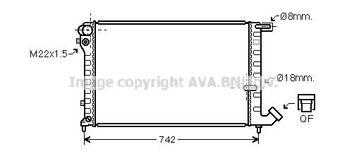 CNA2134 AVA QUALITY COOLING Радиатор, охлаждение двигателя