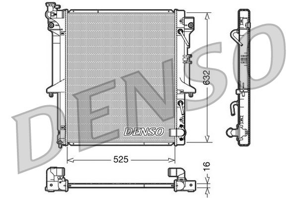 DRM45018 DENSO Радиатор, охлаждение двигателя