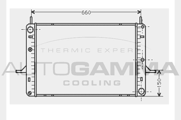 104510 AUTOGAMMA Радиатор, охлаждение двигателя