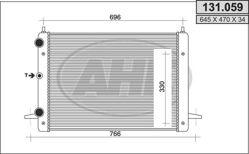 131059 AHE Радиатор, охлаждение двигателя