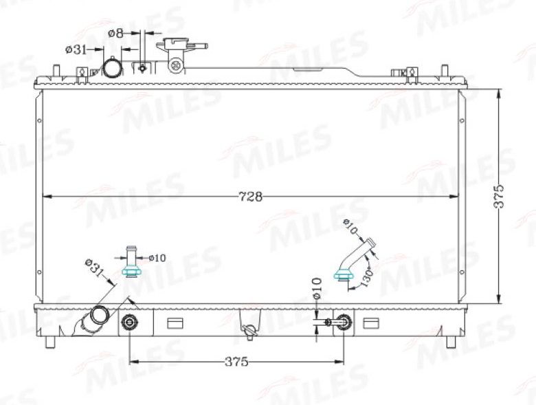 ACRB473 MILES Радиатор, охлаждение двигателя