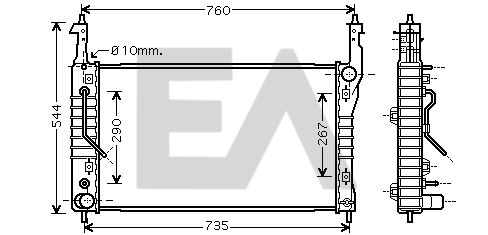 31R54214 EACLIMA Радиатор, охлаждение двигателя