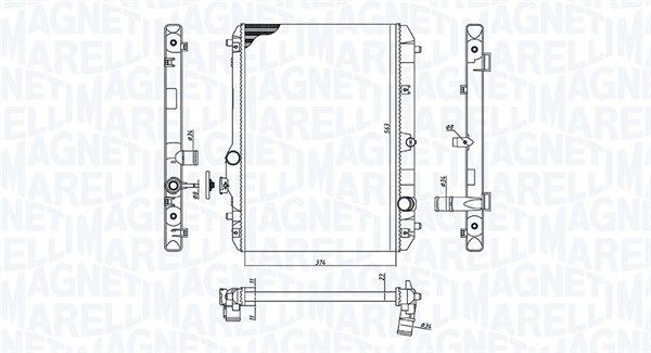 350213198600 MAGNETI MARELLI Радиатор, охлаждение двигателя