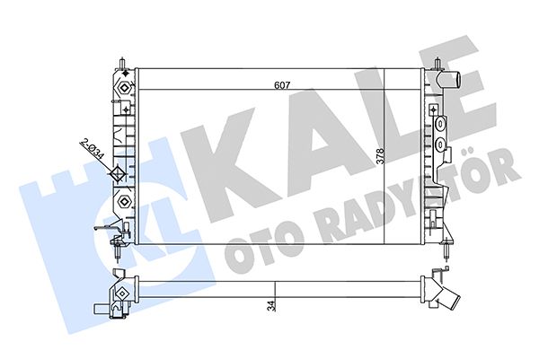 357040 KALE OTO RADYATÖR Радиатор, охлаждение двигателя