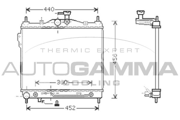 104267 AUTOGAMMA Радиатор, охлаждение двигателя