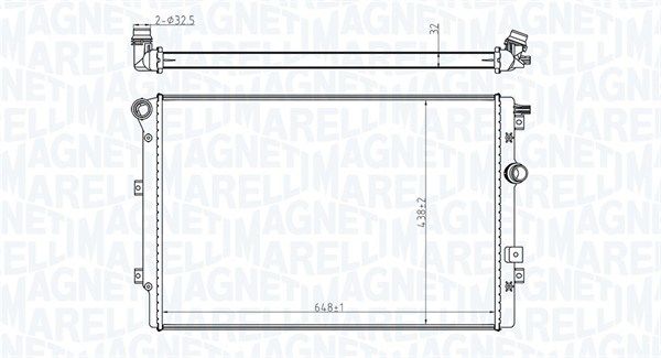 350213196800 MAGNETI MARELLI Радиатор, охлаждение двигателя