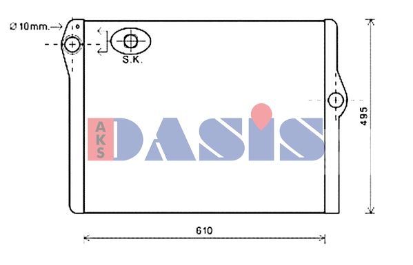 050085N AKS DASIS Радиатор, охлаждение двигателя