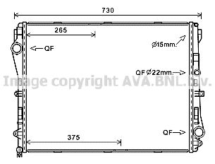 MS2667 AVA QUALITY COOLING Радиатор, охлаждение двигателя