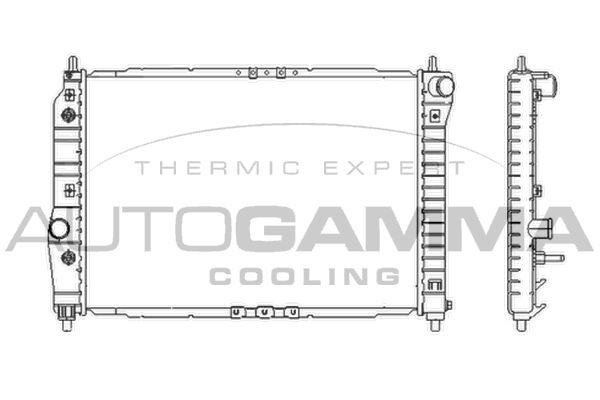 103951 AUTOGAMMA Радиатор, охлаждение двигателя