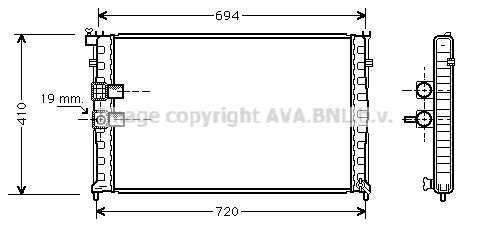 PEA2177 AVA QUALITY COOLING Радиатор, охлаждение двигателя