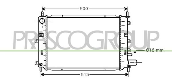 FD024R006 PRASCO Радиатор, охлаждение двигателя