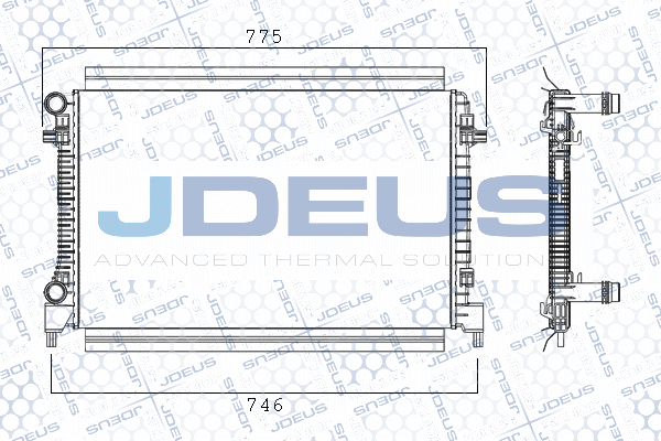 M038005A JDEUS Радиатор, охлаждение двигателя