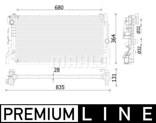 CR2323000P MAHLE Радиатор, охлаждение двигателя