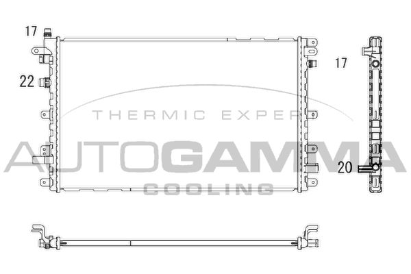 107284 AUTOGAMMA Радиатор, охлаждение двигателя