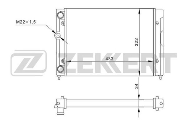 MK1510 ZEKKERT Радиатор, охлаждение двигателя