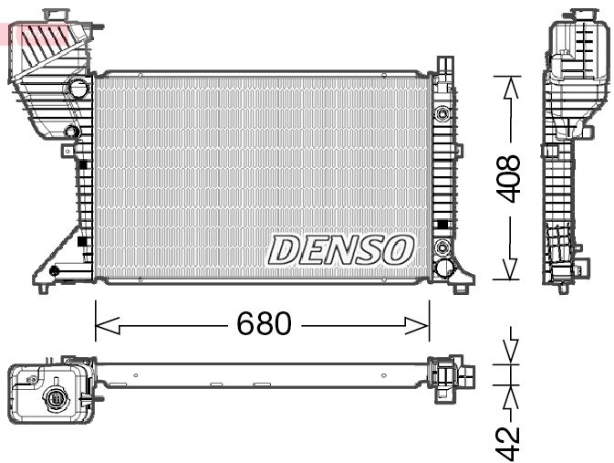 DRM17019 DENSO Радиатор, охлаждение двигателя