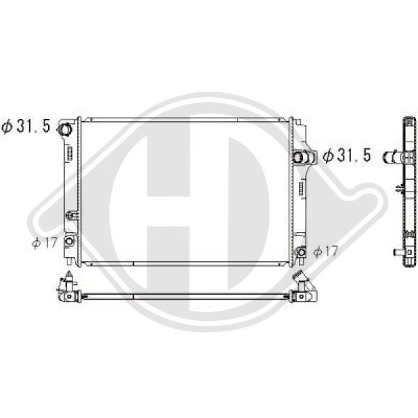 DCM3351 DIEDERICHS Радиатор, охлаждение двигателя