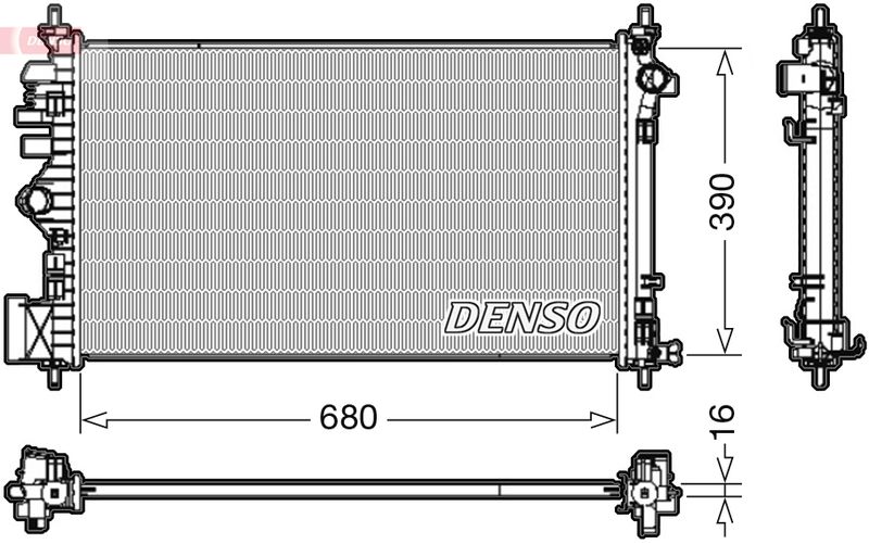 DRM20111 DENSO Радиатор, охлаждение двигателя