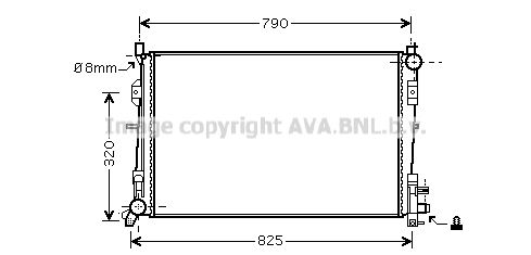 CR2092 AVA QUALITY COOLING Радиатор, охлаждение двигателя