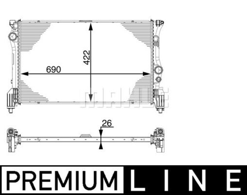 CR931000P MAHLE Радиатор, охлаждение двигателя