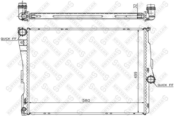 1025587SX STELLOX Радиатор, охлаждение двигателя