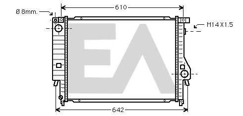 31R07018 EACLIMA Радиатор, охлаждение двигателя