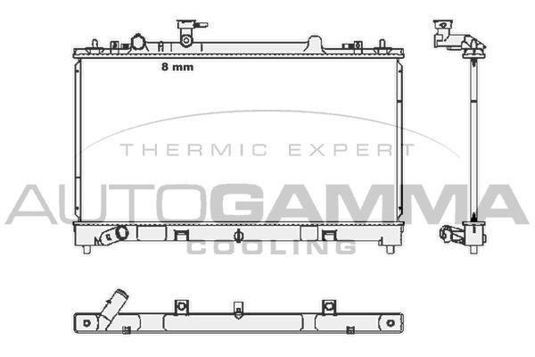 105385 AUTOGAMMA Радиатор, охлаждение двигателя