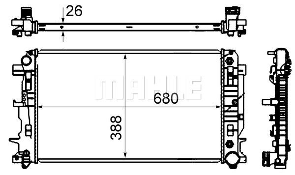 CR62000S MAHLE Радиатор, охлаждение двигателя