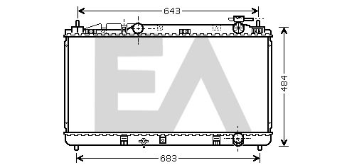 31R71256 EACLIMA Радиатор, охлаждение двигателя