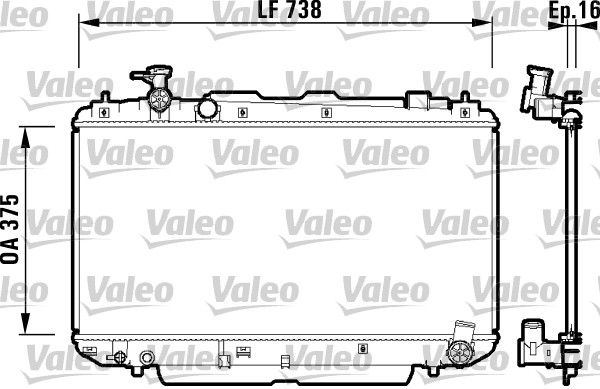 734182 VALEO Радиатор, охлаждение двигателя