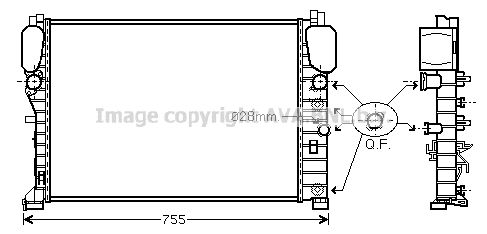 MSA2394 AVA QUALITY COOLING Радиатор, охлаждение двигателя