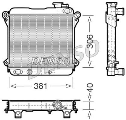 DRM09001 DENSO Радиатор, охлаждение двигателя