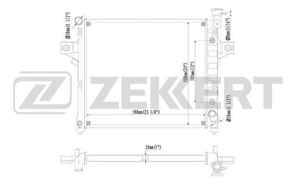 MK1425 ZEKKERT Радиатор, охлаждение двигателя