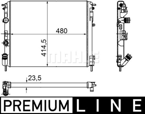 CR1145000P MAHLE Радиатор, охлаждение двигателя