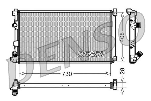 DRM23092 DENSO Радиатор, охлаждение двигателя