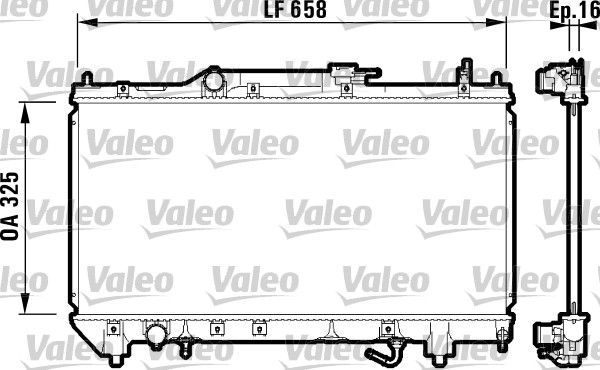 732753 VALEO Радиатор, охлаждение двигателя