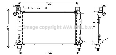 CR2050 AVA QUALITY COOLING Радиатор, охлаждение двигателя