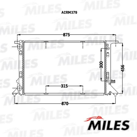 ACRM379 MILES Радиатор, охлаждение двигателя